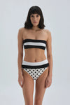 High Waist Black White Bikini Bottom