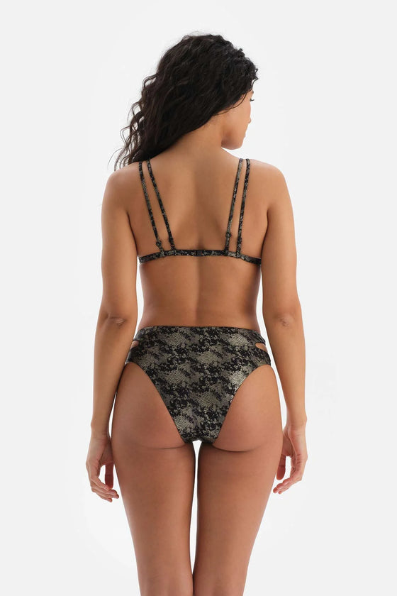 Black Normal Waist Bikini Bottom