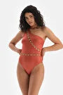 Cinnamon One Shoulder Swimsuit