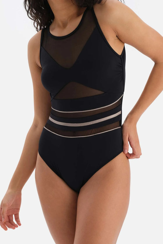 Black Halter Neck Swimsuit