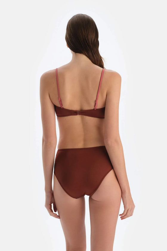 Brown High Waist Bikini Bottom