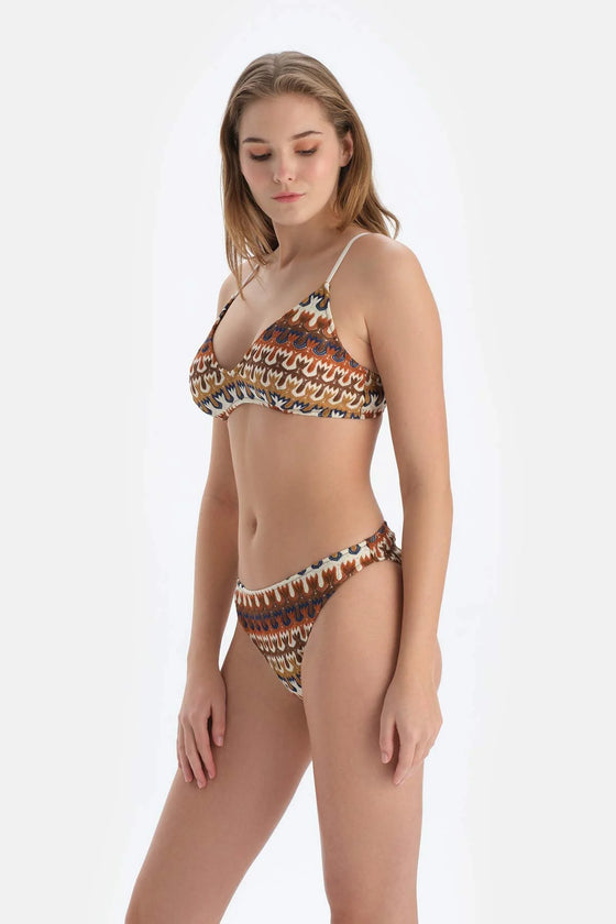 Brown Low Waist Bikini Bottom