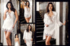 SHORT SATIN NIGHTGOWN SET OF 6 PIECES