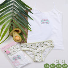  GIRLS` AVOCADO PRINT UNDERWEAR SET